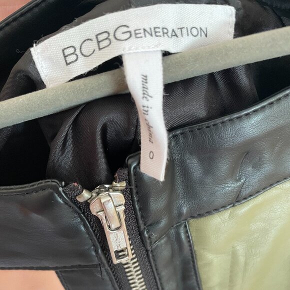 BCBGeneration Colorblock Faux Leather Skirt - Picture 2 of 3